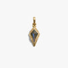 Awe Inspired Pendants 14K Yellow Gold Vermeil / Labradorite Prism Triple Moon Amulet