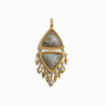 Awe Inspired Pendants 14K Yellow Gold Vermeil Labradorite Wind Chime Pendant