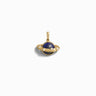 Awe Inspired Pendants 14k Yellow Gold Vermeil Lapis Saturn Amulet