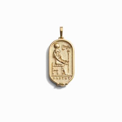 Awe Inspired Pendants 14K Yellow Gold Vermeil / Large Bastet Tablet