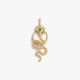 Awe Inspired Pendants 14K Yellow Gold Vermeil / Large Crescent Snake Eye Amulet