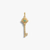 Awe Inspired Pendants 14K Yellow Gold Vermeil / Large Emerald Evil Eye Key Amulet