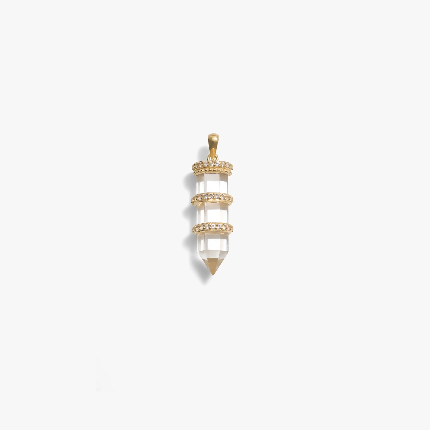Product image of Awe Inspired Pendants 14K Yellow Gold Vermeil / Large Manifestation Crystal Amulet