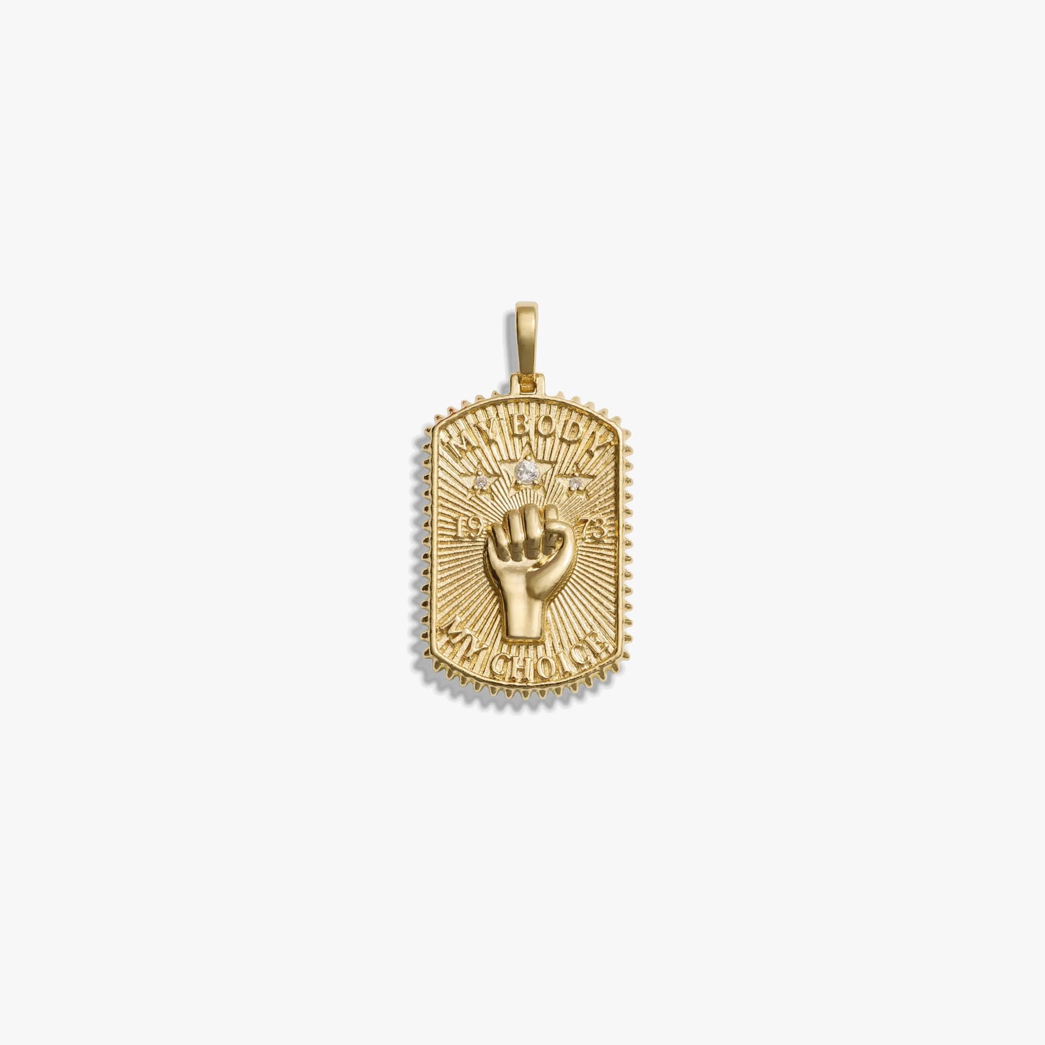 Product image of Awe Inspired Pendants 14K Yellow Gold Vermeil / Large Pro Roe Dog Tag