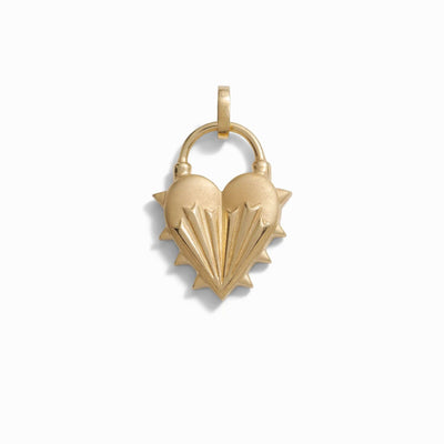 Awe Inspired Pendants 14K Yellow Gold Vermeil / Large Spiked Heart Pendant