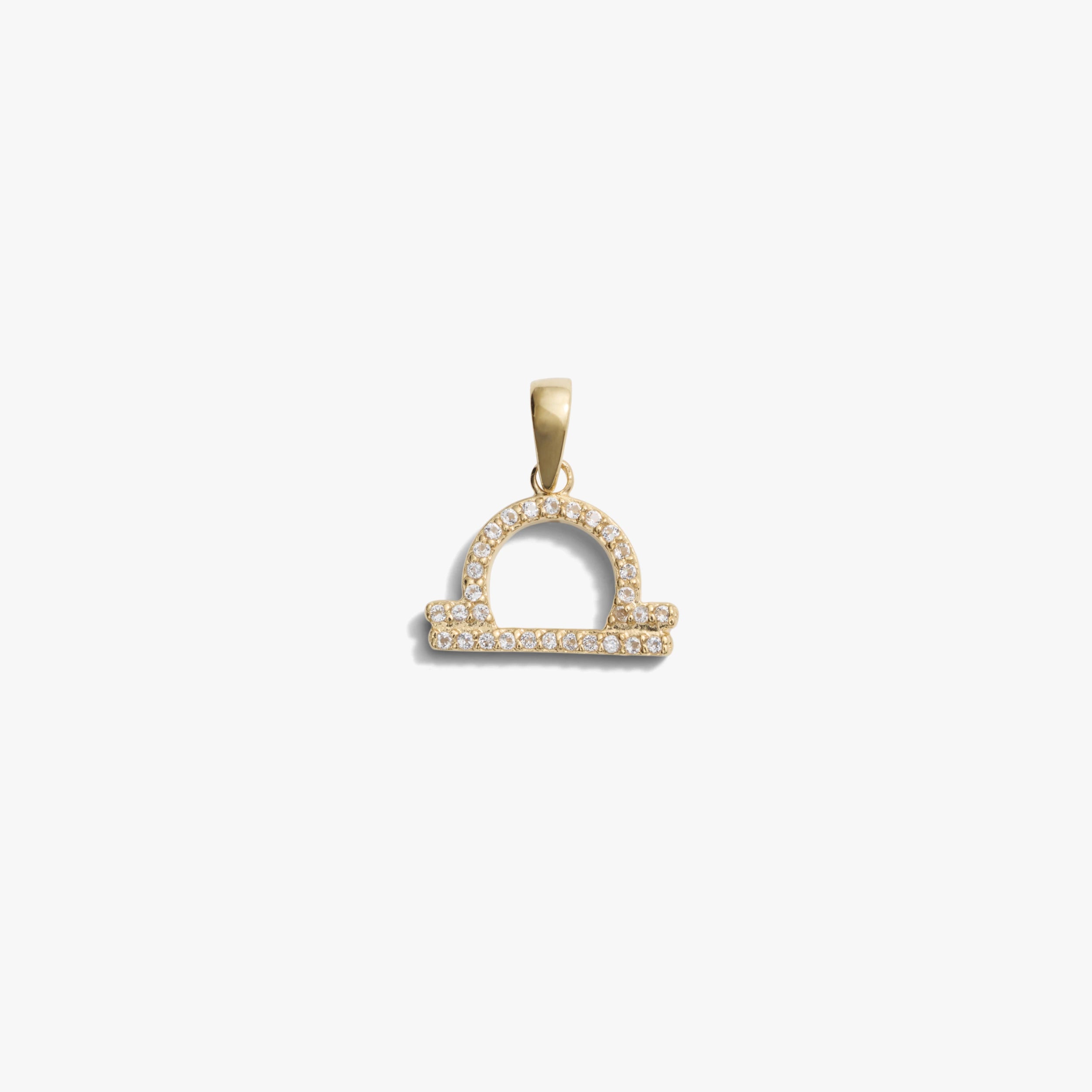 Awe Inspired Pendants 14K Yellow Gold Vermeil / Libra / Mini Zodiac Gemstone Amulet