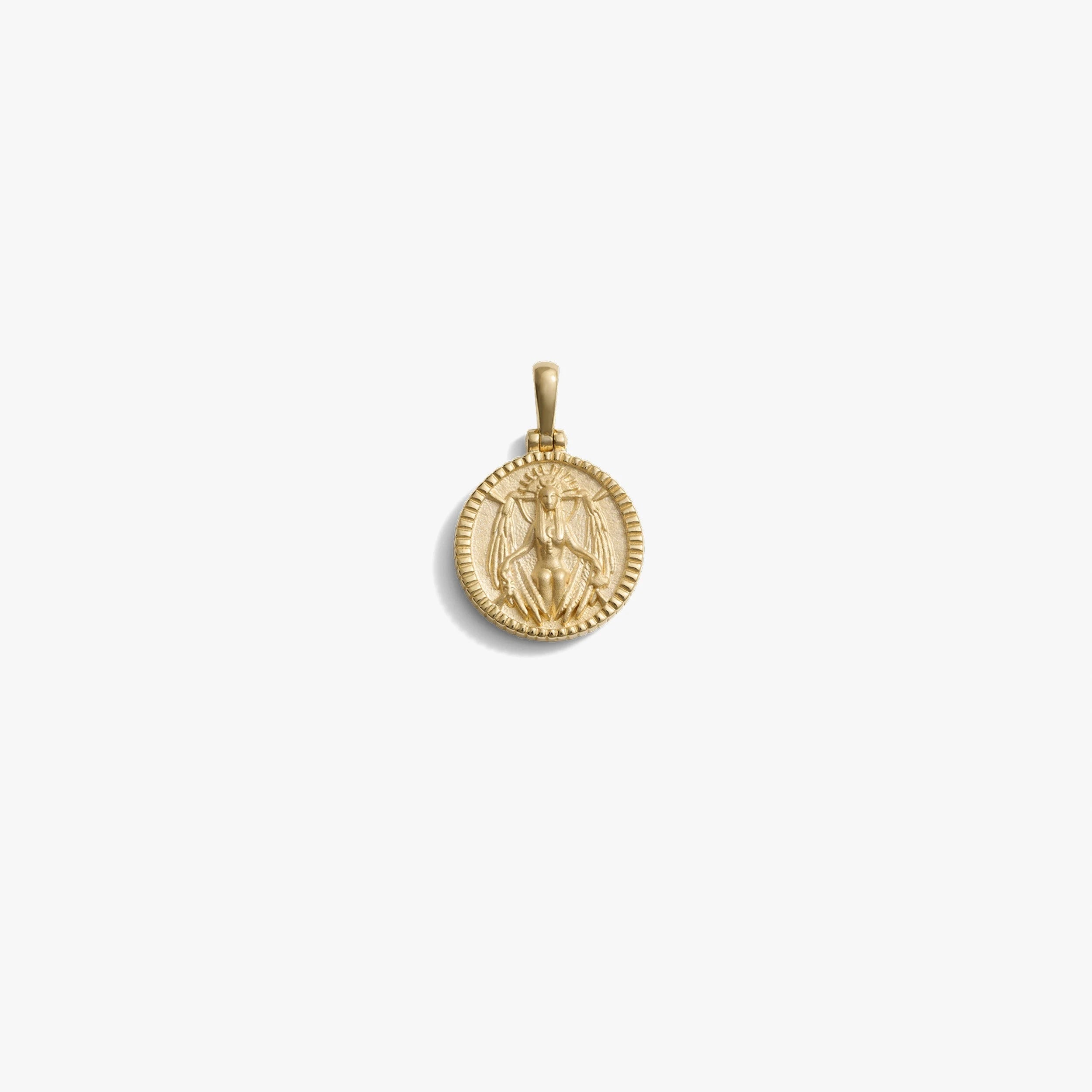 Awe Inspired Pendants 14K Yellow Gold Vermeil / Lilith Mini Goddess Coin Pendant