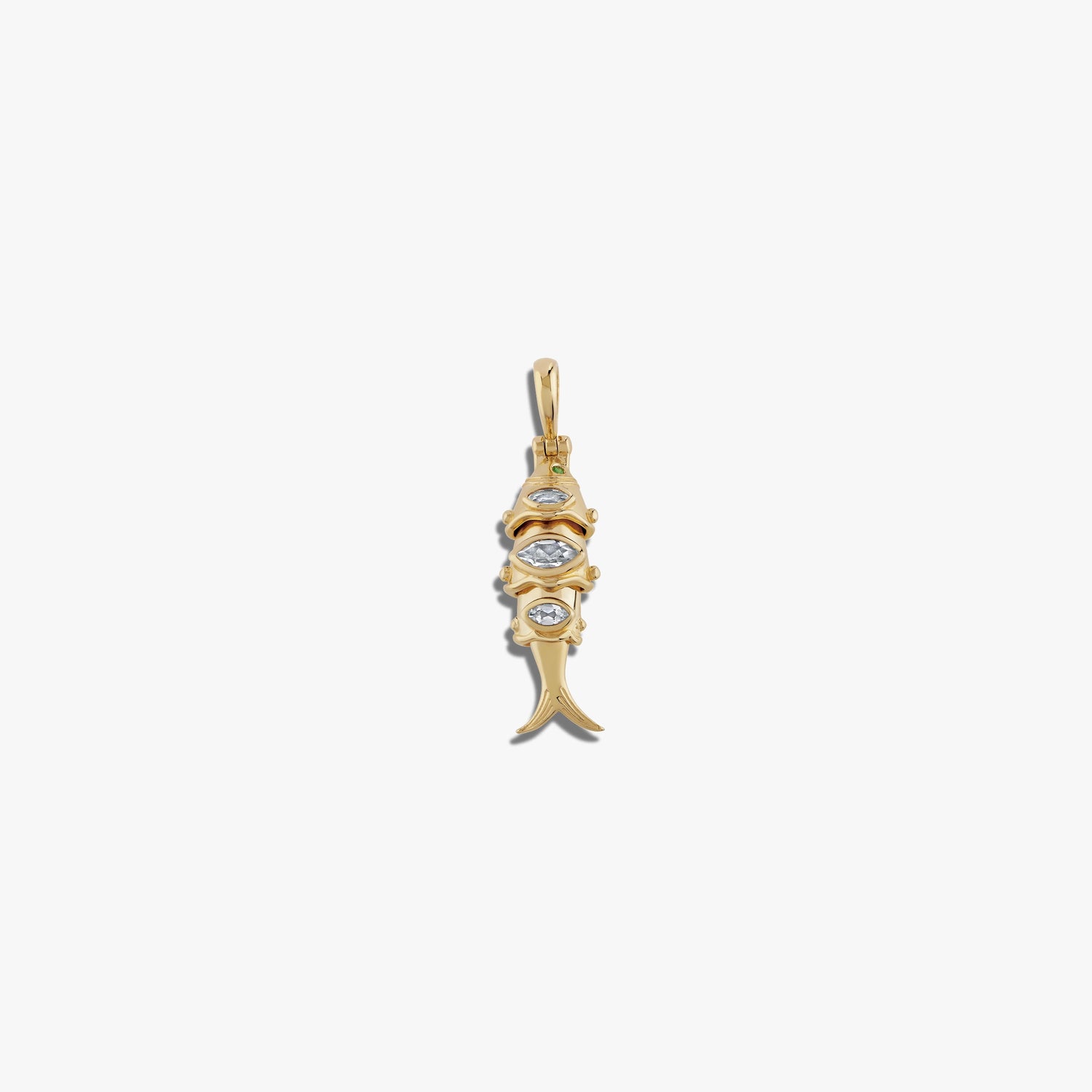 Awe Inspired Pendants 14K Yellow Gold Vermeil Lucky Fish Pendant