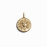 Awe Inspired Pendants 14K Yellow Gold Vermeil / Medusa Greek Goddess Coin Pendant