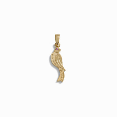 Awe Inspired Pendants 14K Yellow Gold Vermeil Mini Bluebird Amulet