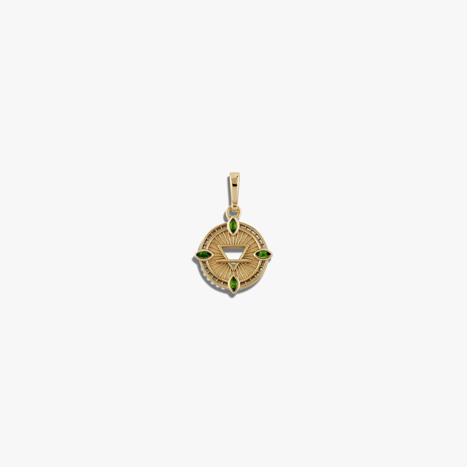 Awe Inspired Pendants 14K Yellow Gold Vermeil Mini Element Amulet Earth