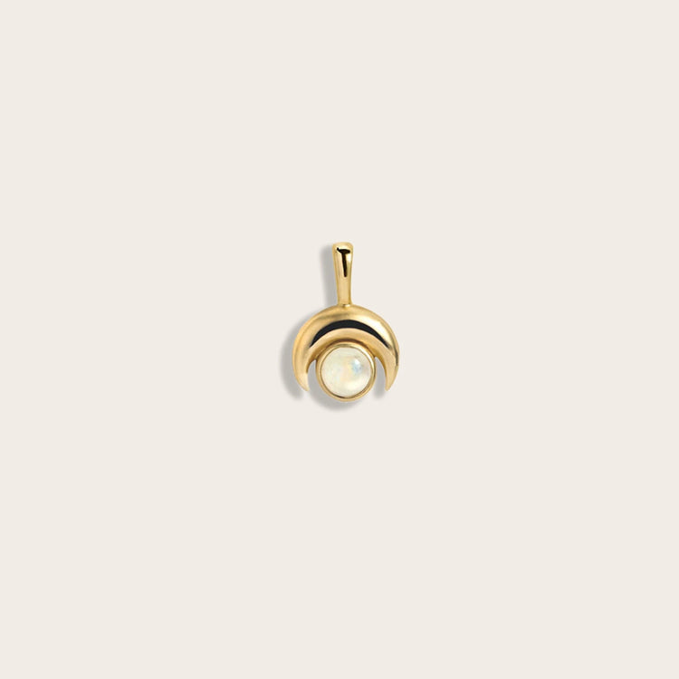 Awe Inspired Pendants 14K Yellow Gold Vermeil / Mini Inverted Moon Amulet