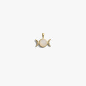 Awe Inspired Pendants 14K Yellow Gold Vermeil / Mini Mini Triple Moon Amulet