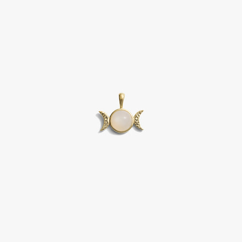 Awe Inspired Pendants 14K Yellow Gold Vermeil / Mini Mini Triple Moon Amulet