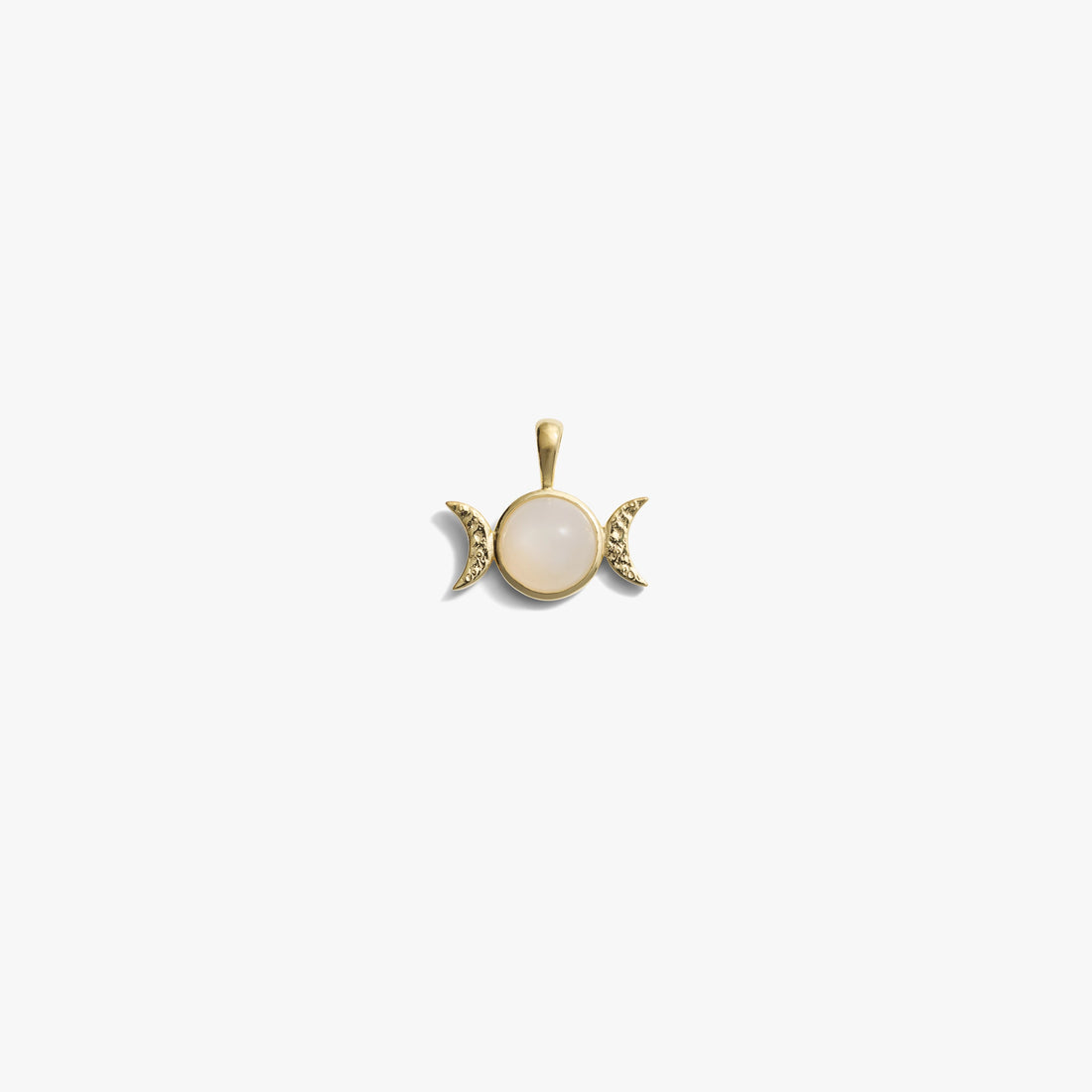 Awe Inspired Pendants 14K Yellow Gold Vermeil / Mini Mini Triple Moon Amulet