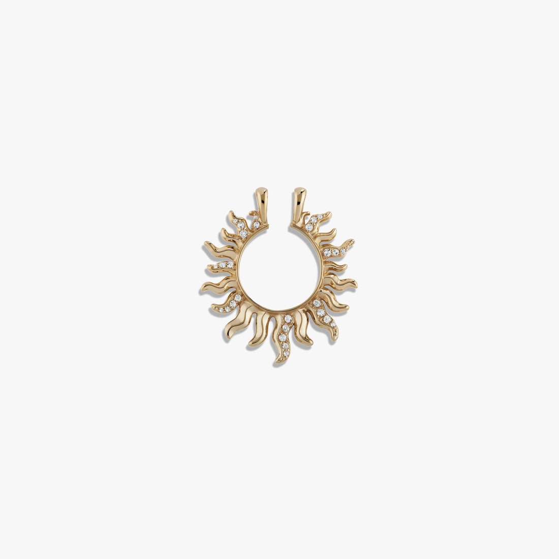 Awe Inspired Pendants 14K Yellow Gold Vermeil Mini Sun Halo Pendant