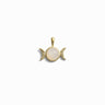 Awe Inspired Pendants 14K Yellow Gold Vermeil / Mini Triple Moon Amulet