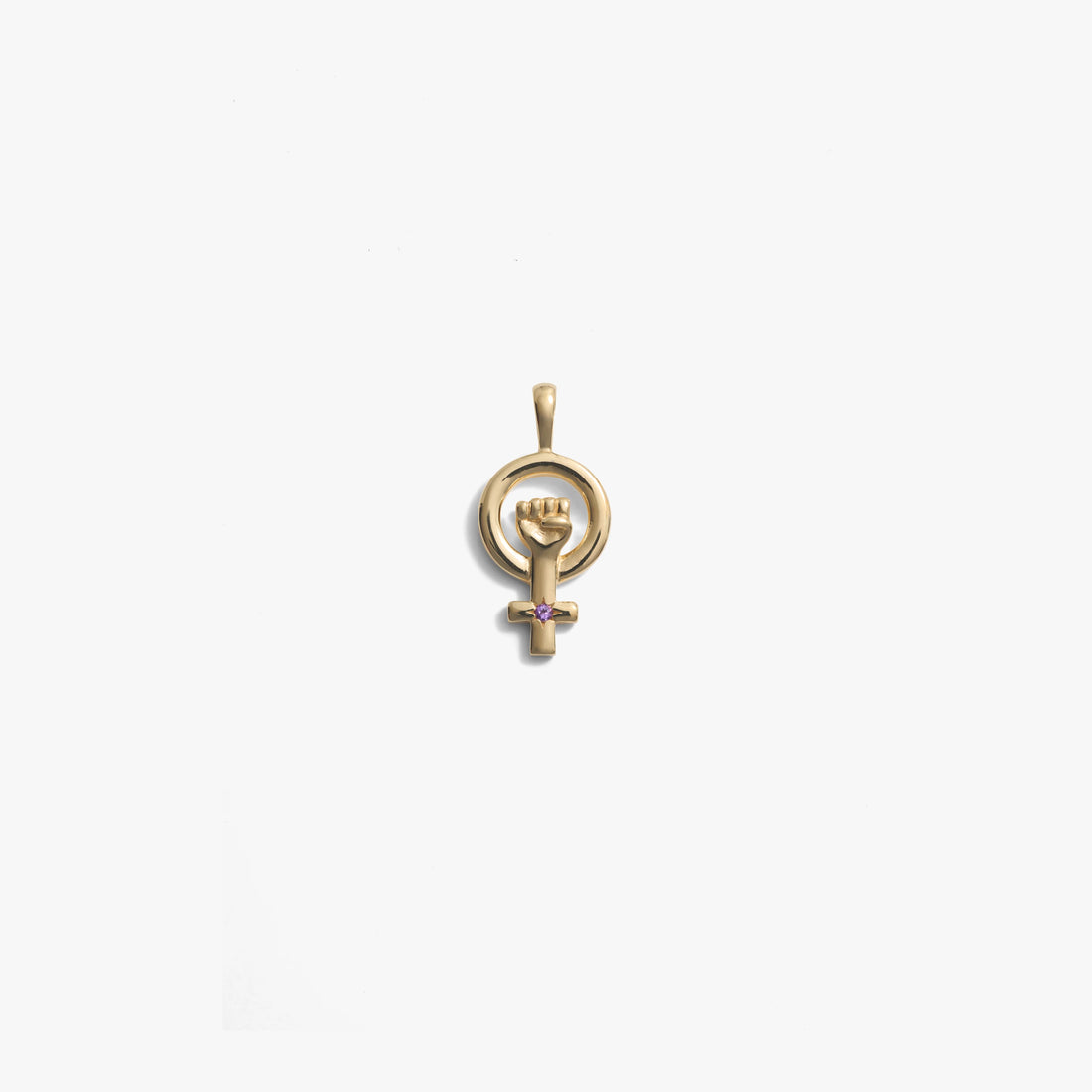 Awe Inspired Pendants 14K Yellow Gold Vermeil / Mini Woman Power Amulet