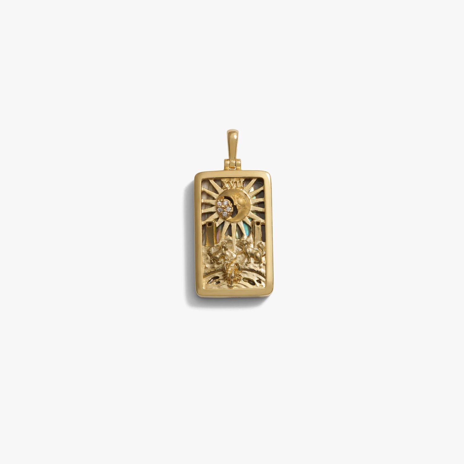 Product image of Awe Inspired Pendants 14K Yellow Gold Vermeil / Moon Tarot Pendant