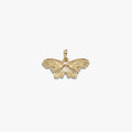 Awe Inspired Pendants 14K Yellow Gold Vermeil Moonstone Moth Pendant
