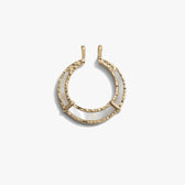 Awe Inspired Pendants 14K Yellow Gold Vermeil / Mother of Pearl Gemstone Halo