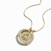 Awe Inspired Pendants 14K Yellow Gold Vermeil / Mother of Pearl Mother of Pearl Goddess Halo