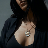 Awe Inspired Pendants 14K Yellow Gold Vermeil / Mother of Pearl Mother of Pearl Goddess Halo