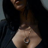 Awe Inspired Pendants 14K Yellow Gold Vermeil / Mother of Pearl Mother of Pearl Goddess Halo