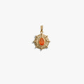 Awe Inspired Pendants 14K Yellow Gold Vermeil / Orange Onyx Aura Pendant
