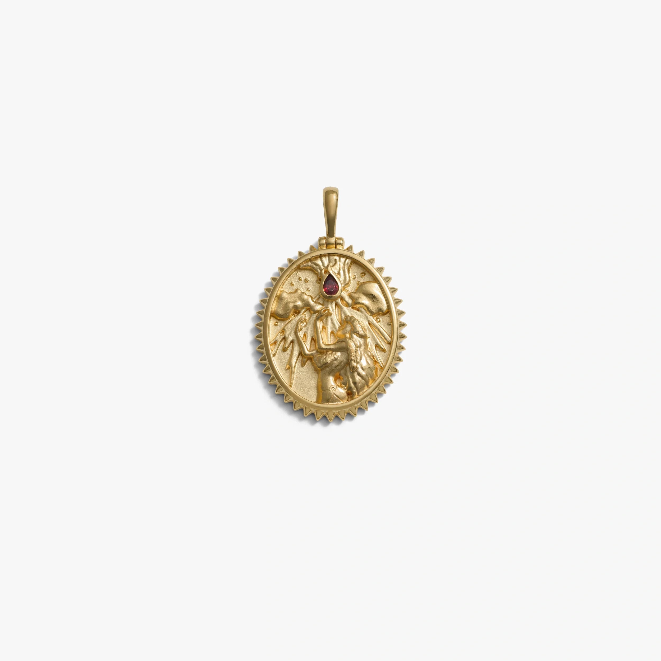 Awe Inspired Pendants 14K Yellow Gold Vermeil Pele Pendant