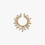 Awe Inspired Pendants 14K Yellow Gold Vermeil Pendant - Sun Standard Halo