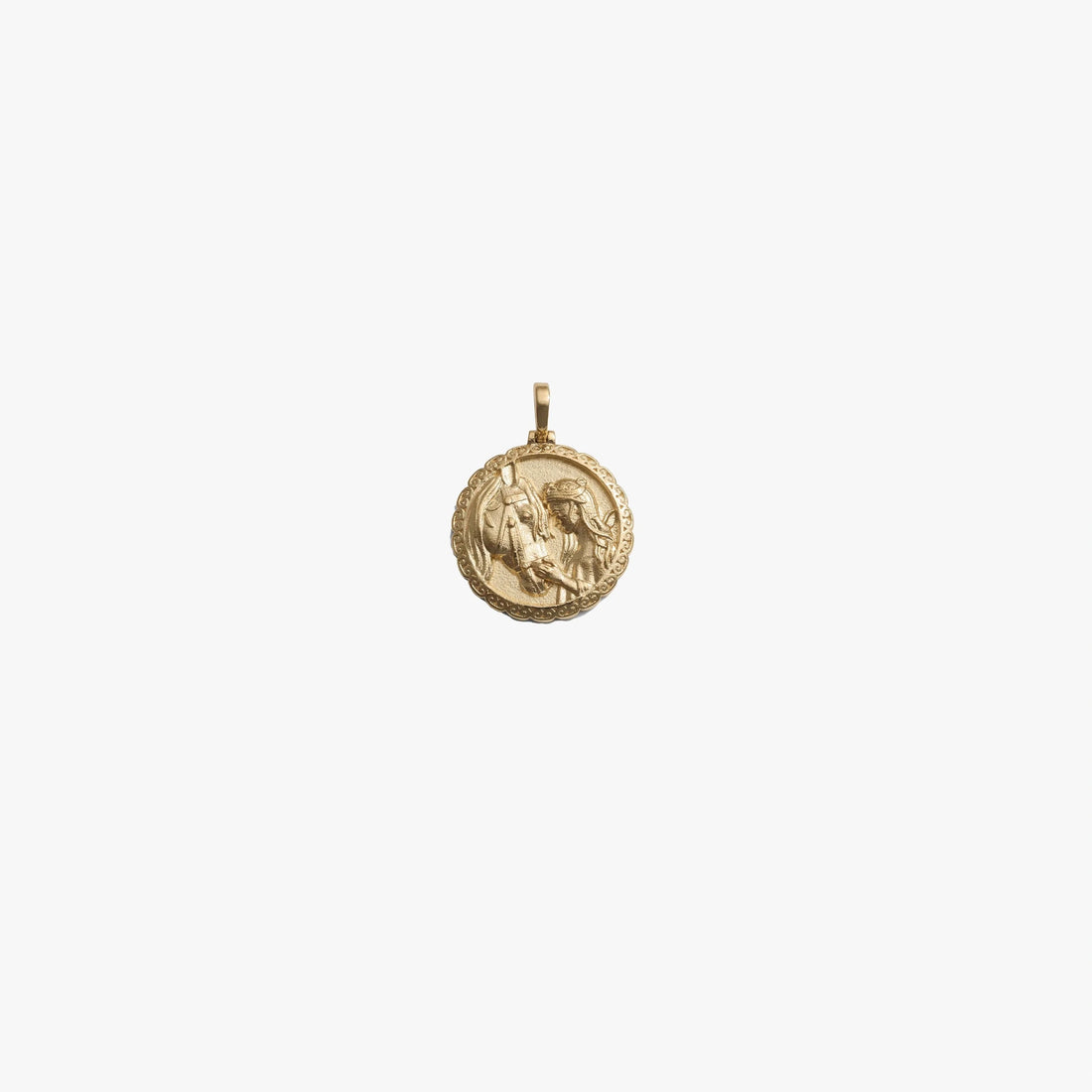 Awe Inspired Pendants 14K Yellow Gold Vermeil / Rhiannon Mini Goddess Coin Pendant