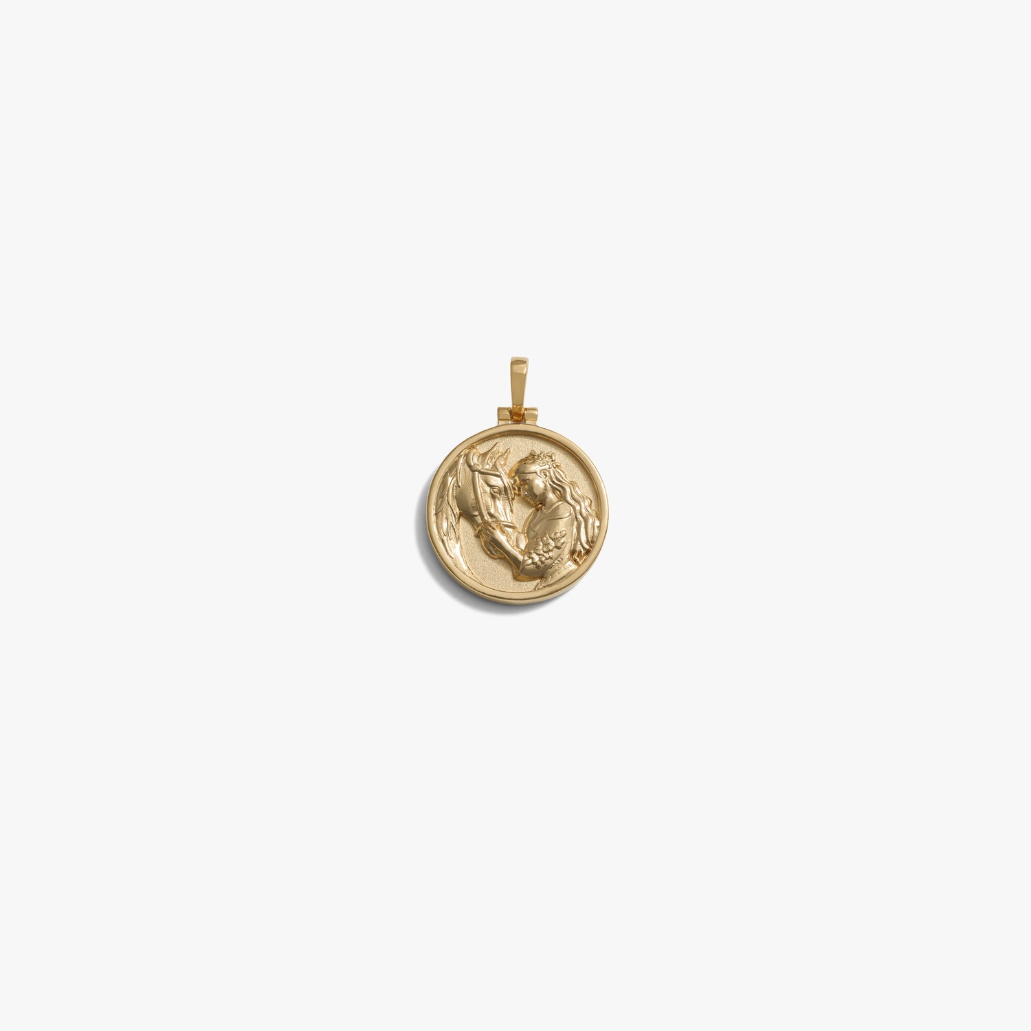 Awe Inspired Pendants 14K Yellow Gold Vermeil / Rhiannon Mini Goddess Coin Pendant