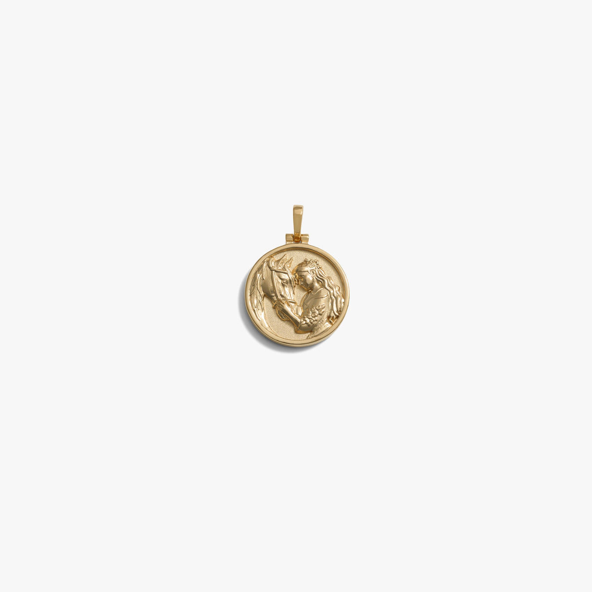 Awe Inspired Pendants 14K Yellow Gold Vermeil / Rhiannon Mini Goddess Coin Pendant