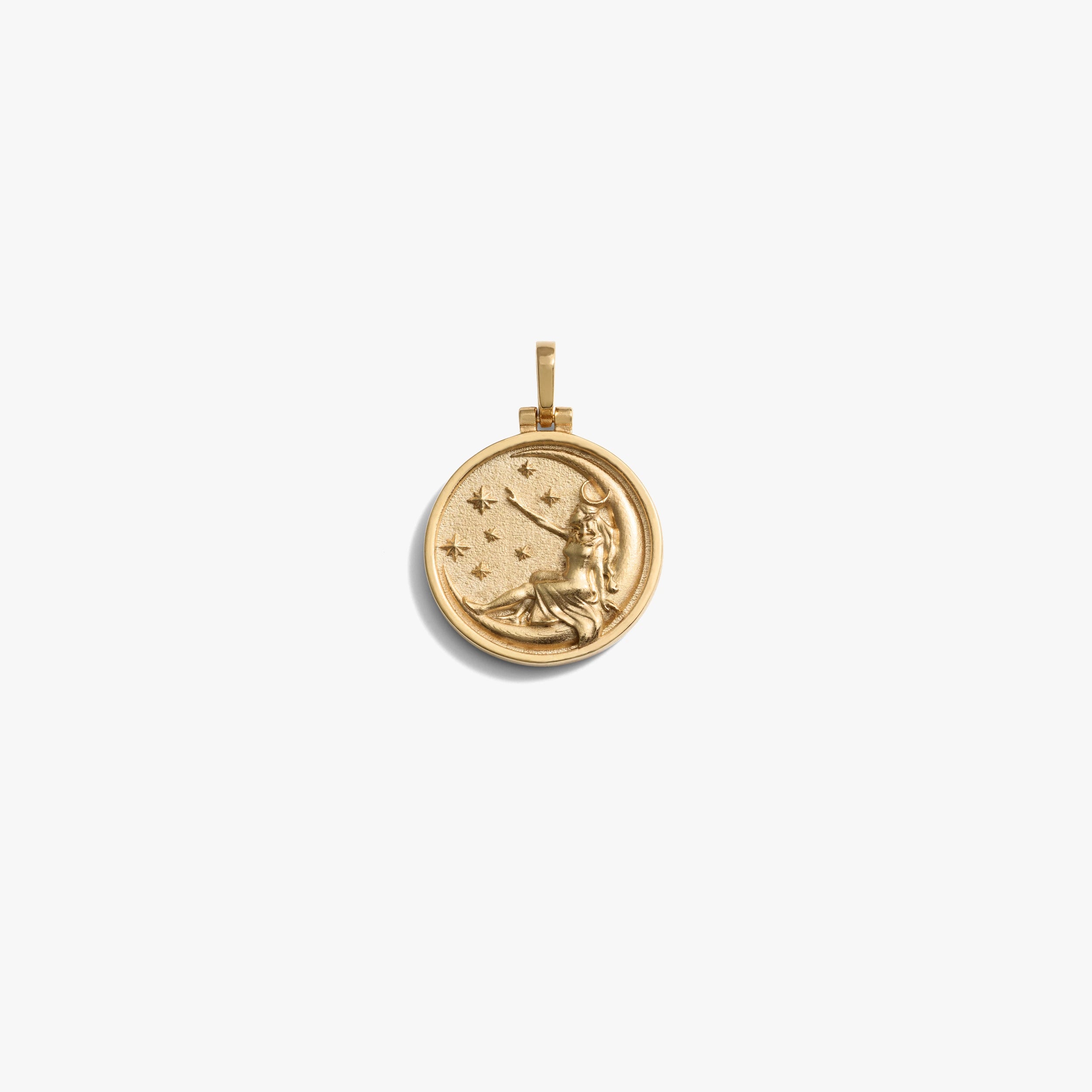 Awe Inspired Pendants 14K Yellow Gold Vermeil / Selene Standard 20mm Goddess Reworks