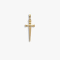 Awe Inspired Pendants 14K Yellow Gold Vermeil / Standard Diamond Sword Amulet