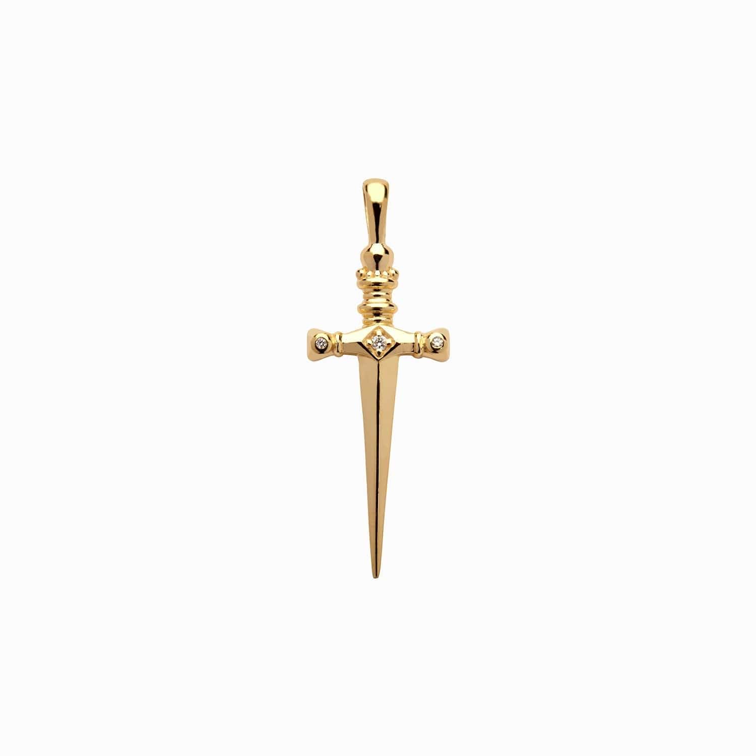 Product image of Awe Inspired Pendants 14K Yellow Gold Vermeil / Standard Diamond Sword Amulet