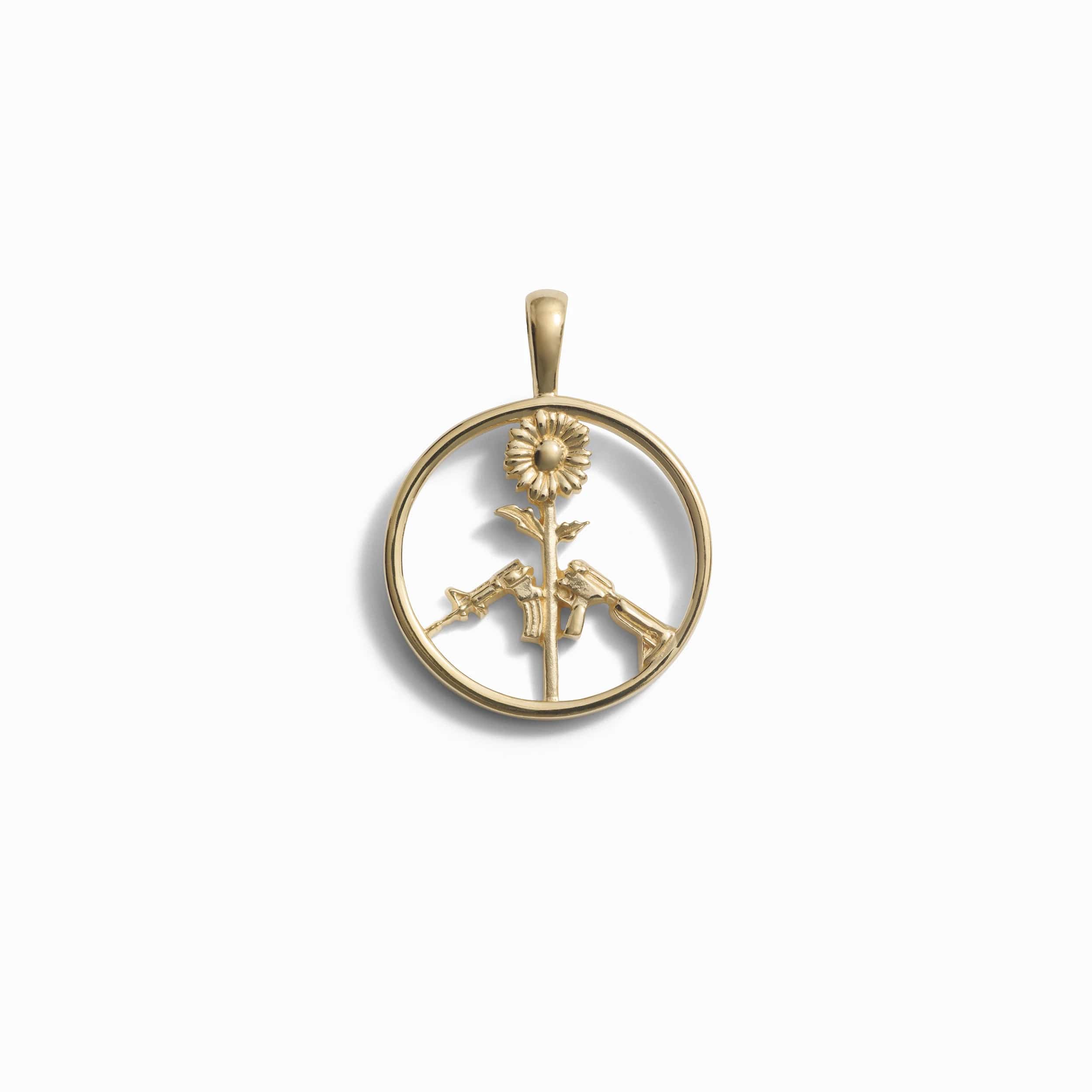 Awe Inspired Pendants 14K Yellow Gold Vermeil / Standard Hope Blossoms Amulet