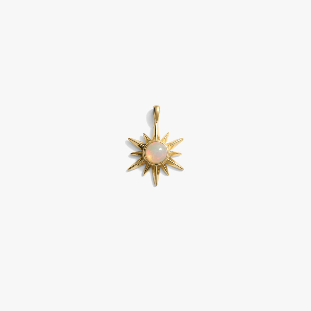 Awe Inspired Pendants 14K Yellow Gold Vermeil / Standard Opal Sun Amulet