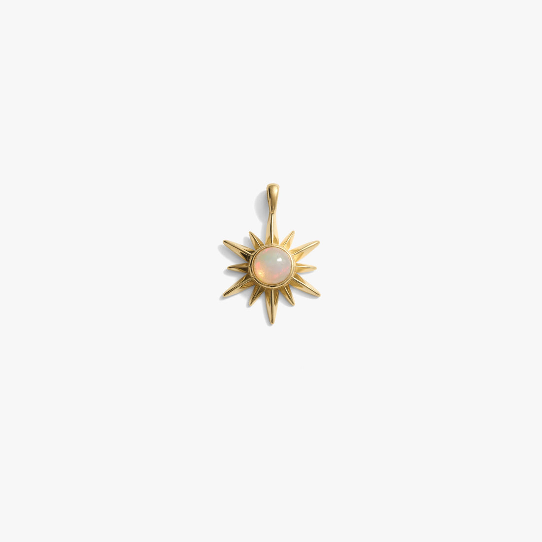 Awe Inspired Pendants 14K Yellow Gold Vermeil / Standard Opal Sun Amulet