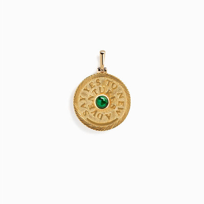 Awe Inspired Pendants 14K Yellow Gold Vermeil / Standard Say Yes to New Adventures Affirmation Coin Pendant