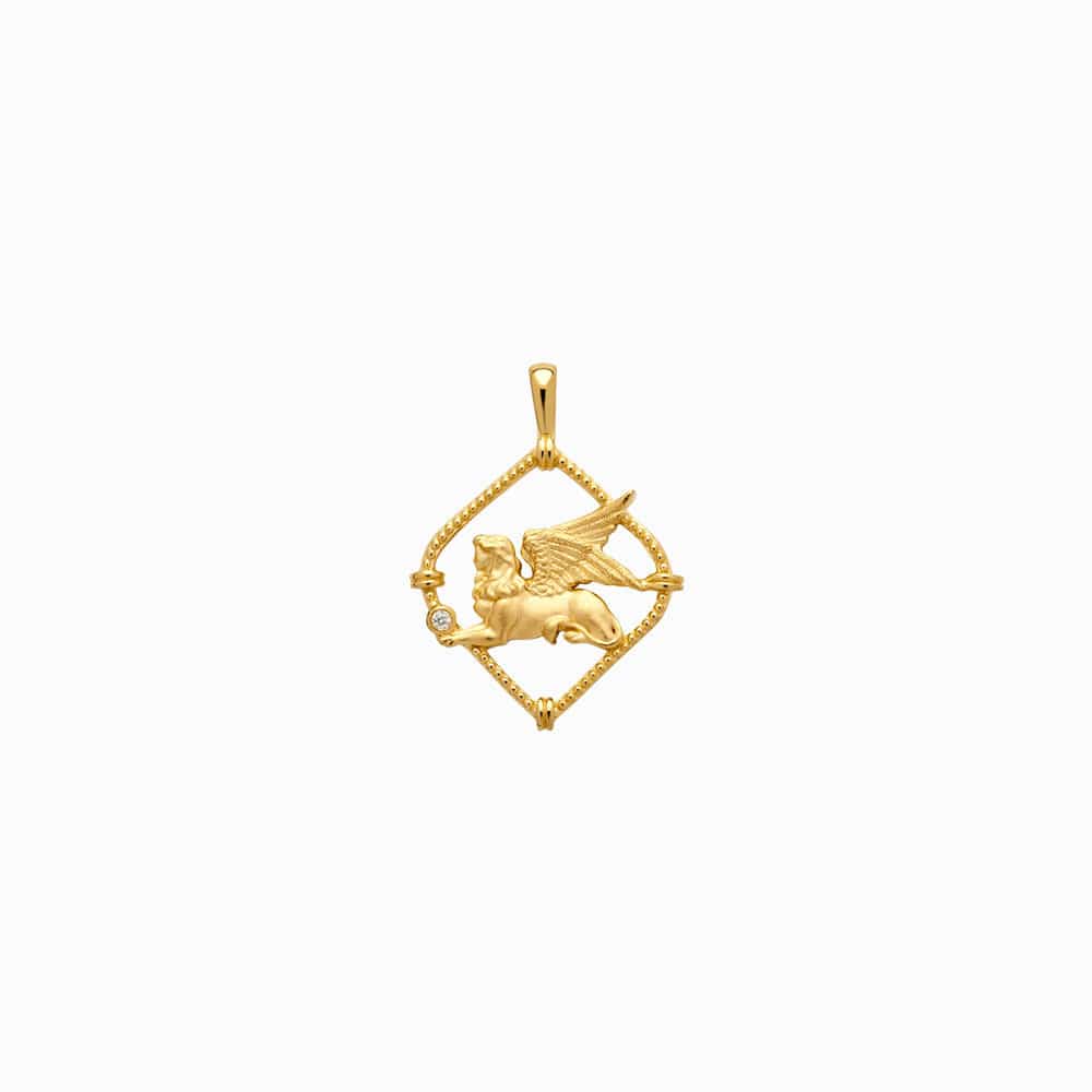 Awe Inspired Pendants 14K Yellow Gold Vermeil / Standard Sphinx Pendant