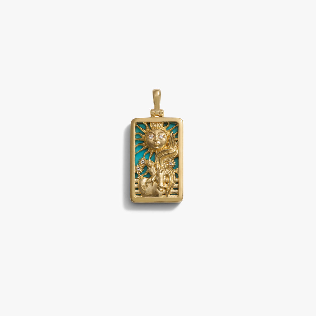 Awe Inspired Pendants 14K Yellow Gold Vermeil / Sun Tarot Pendant