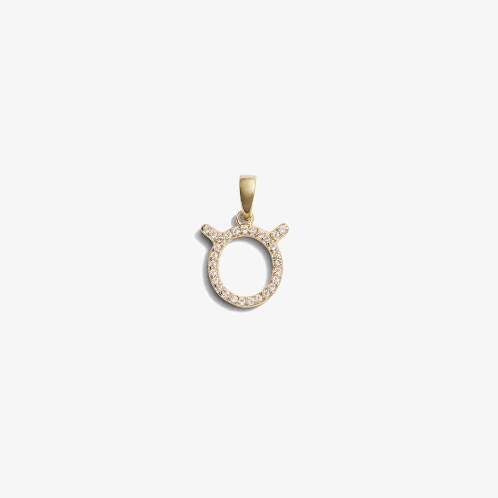 Awe Inspired Pendants 14K Yellow Gold Vermeil / Taurus / Mini Zodiac Gemstone Amulet