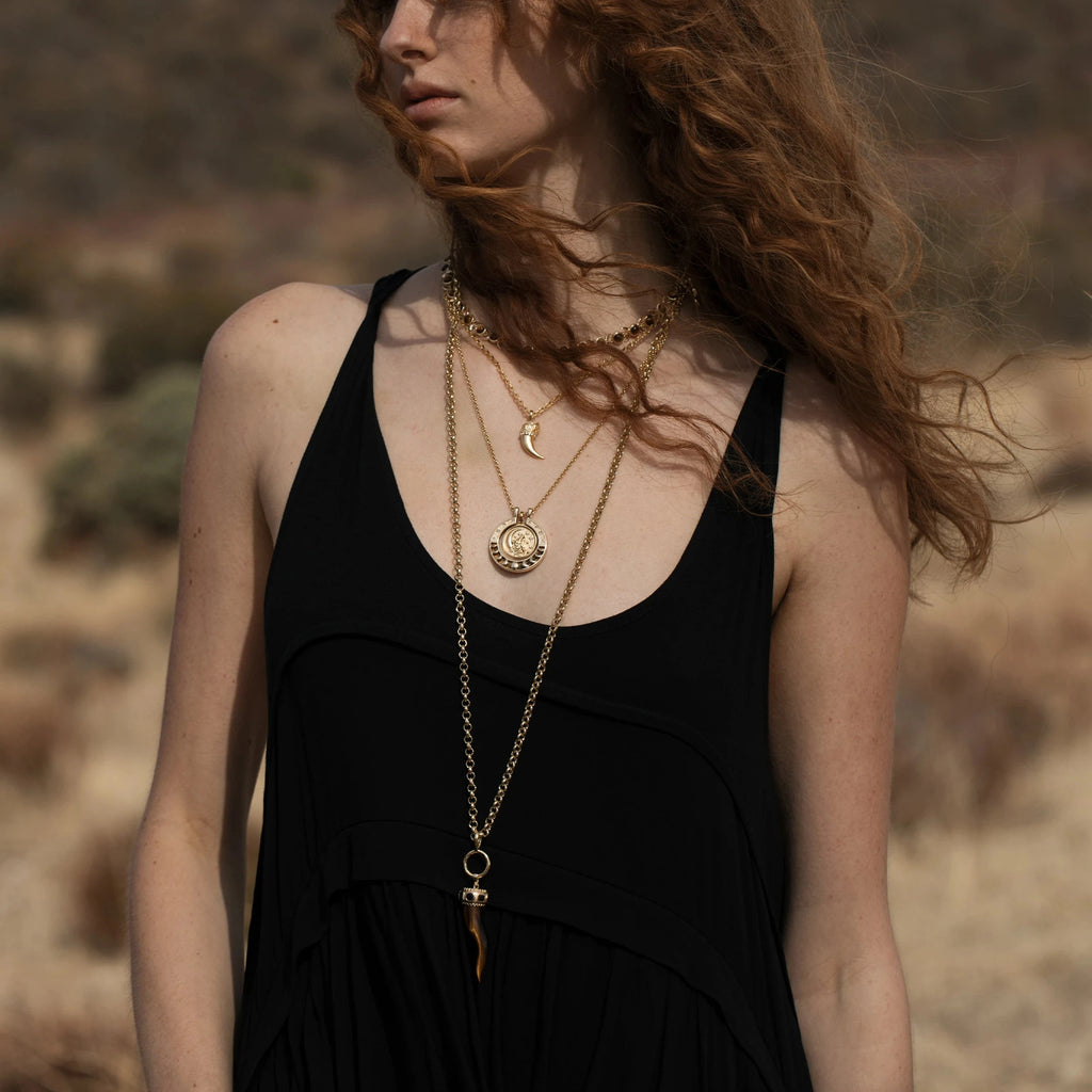 Awe Inspired  Pendants Tiger's Eye Horn Pendant