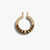 Awe Inspired Pendants 14K Yellow Gold Vermeil Tiger's Eye Moon Phase Halo