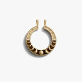 Awe Inspired Pendants 14K Yellow Gold Vermeil Tiger's Eye Moon Phase Halo