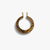 Awe Inspired Pendants 14K Yellow Gold Vermeil Tiger's Eye Moon Phase Halo