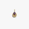 Awe Inspired Pendants 14K Yellow Gold Vermeil / Violet Amethyst Aura Pendant