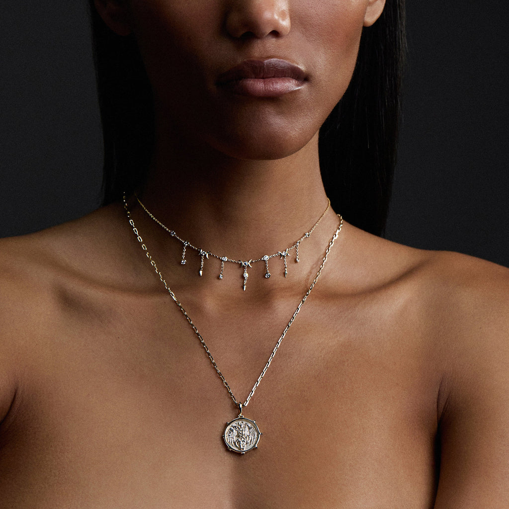 Awe Inspired Pendants 18k Yellow Gold Lilith Goddess Pendant